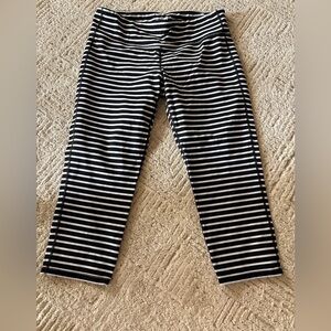 Athleta Black and White Striped Pants